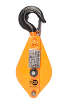 Блок монтажный однорольный с крюком TOR 1 т с откидной щекой (T)# Блок монтажный однорольный с крюком TOR 1 т с откидной щекой (T)#