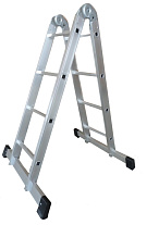 Лестница 2-х секционная алюминиевая шарнирная 2*4 Лестница 2-х секционная алюминиевая шарнирная 2*4