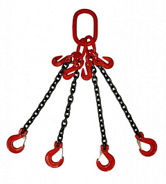 Строп цепной TOR 4СЦ г/п 11,2 т 6,0 м с укорачивающими крюками Строп цепной TOR 4СЦ г/п 11,2 т 6,0 м с укорачивающими крюками