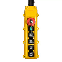 Пульт управления для талей CD (4 кнопки + пуск + аварийный бутон 380в) Пульт управления для талей CD (4 кнопки + пуск + аварийный бутон 380в)