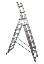 Лестница 3-х секционная алюминиевая 3*8 Лестница 3-х секционная алюминиевая 3*8