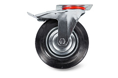 Колесо поворотное резина SCb 55 125 мм с тормозом (F) Колесо поворотное резина SCb 55 125 мм с тормозом (F)