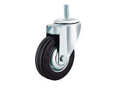 Колесо поворотное SCt 63 160 мм резина с болтом (N)