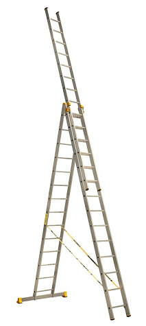 Лестница 3-х секционная алюминиевая 3*14 Лестница 3-х секционная алюминиевая 3*14