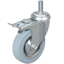 Колесо аппаратное поворотное SCtgb 42 100 мм с болтом и тормозом (F) Колесо аппаратное поворотное SCtgb 42 100 мм с болтом и тормозом (F)