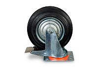 Колесо поворотное резина SCb 80 200 мм с тормозом (Y) Колесо поворотное резина SCb 80 200 мм с тормозом (Y)