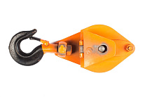 Блок монтажный однорольный с  крюком TOR 1 т с откидной щекой